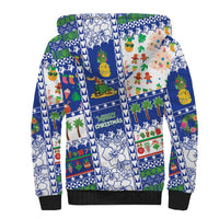 Northern Mariana Islands Christmas Sherpa Hoodie Festive Beach Vibes - Polynesian Pride