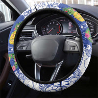 Northern Mariana Islands Christmas Steering Wheel Cover Festive Beach Vibes - Polynesian Pride