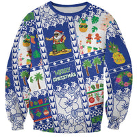 Northern Mariana Islands Christmas Sweatshirt Festive Beach Vibes LT05 Unisex Blue - Polynesian Pride