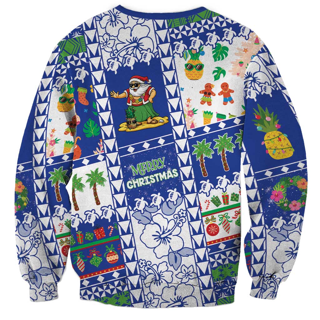 Northern Mariana Islands Christmas Sweatshirt Festive Beach Vibes LT05 - Polynesian Pride