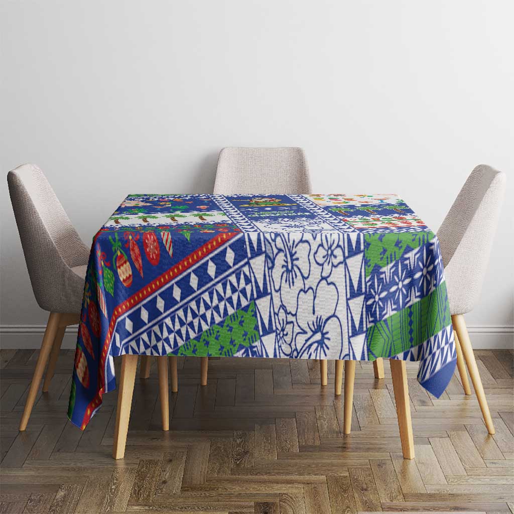 Northern Mariana Islands Christmas Tablecloth Festive Beach Vibes - Polynesian Pride