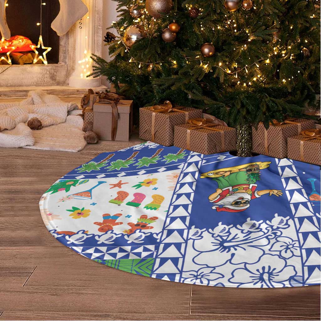 Northern Mariana Islands Christmas Tree Skirt Festive Beach Vibes LT05 - Polynesian Pride