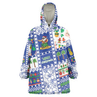 Northern Mariana Islands Christmas Wearable Blanket Hoodie Festive Beach Vibes - Polynesian Pride