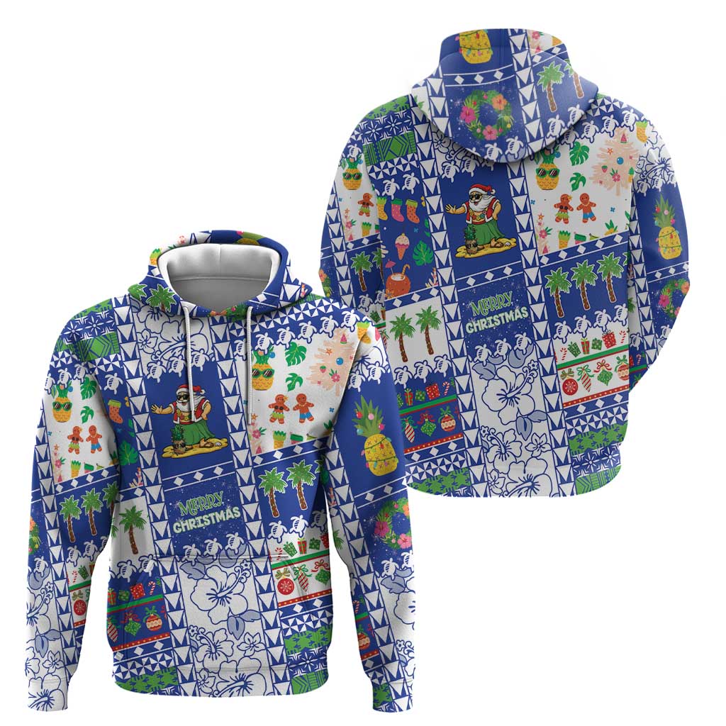 Northern Mariana Islands Christmas Zip Hoodie Festive Beach Vibes LT05 - Polynesian Pride