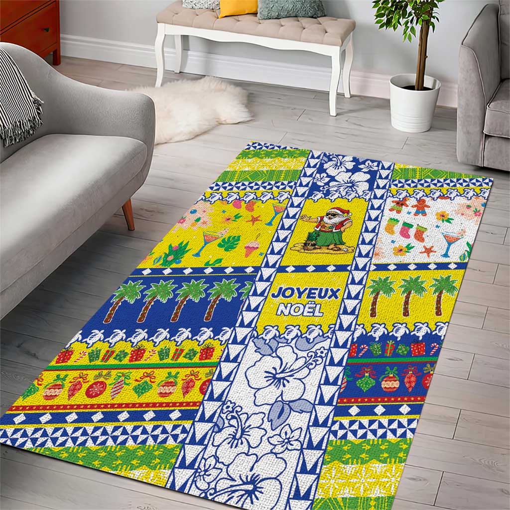 New Caledonia Christmas Area Rug Festive Beach Vibes - Polynesian Pride