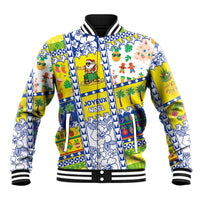 New Caledonia Christmas Baseball Jacket Festive Beach Vibes LT05 Unisex Yellow - Polynesian Pride