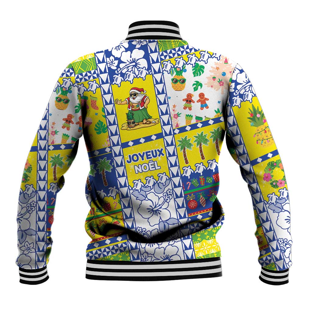 New Caledonia Christmas Baseball Jacket Festive Beach Vibes LT05 - Polynesian Pride
