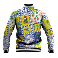 New Caledonia Christmas Baseball Jacket Festive Beach Vibes LT05 - Polynesian Pride