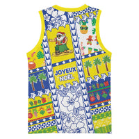 New Caledonia Christmas Basketball Jersey Festive Beach Vibes LT05 - Polynesian Pride