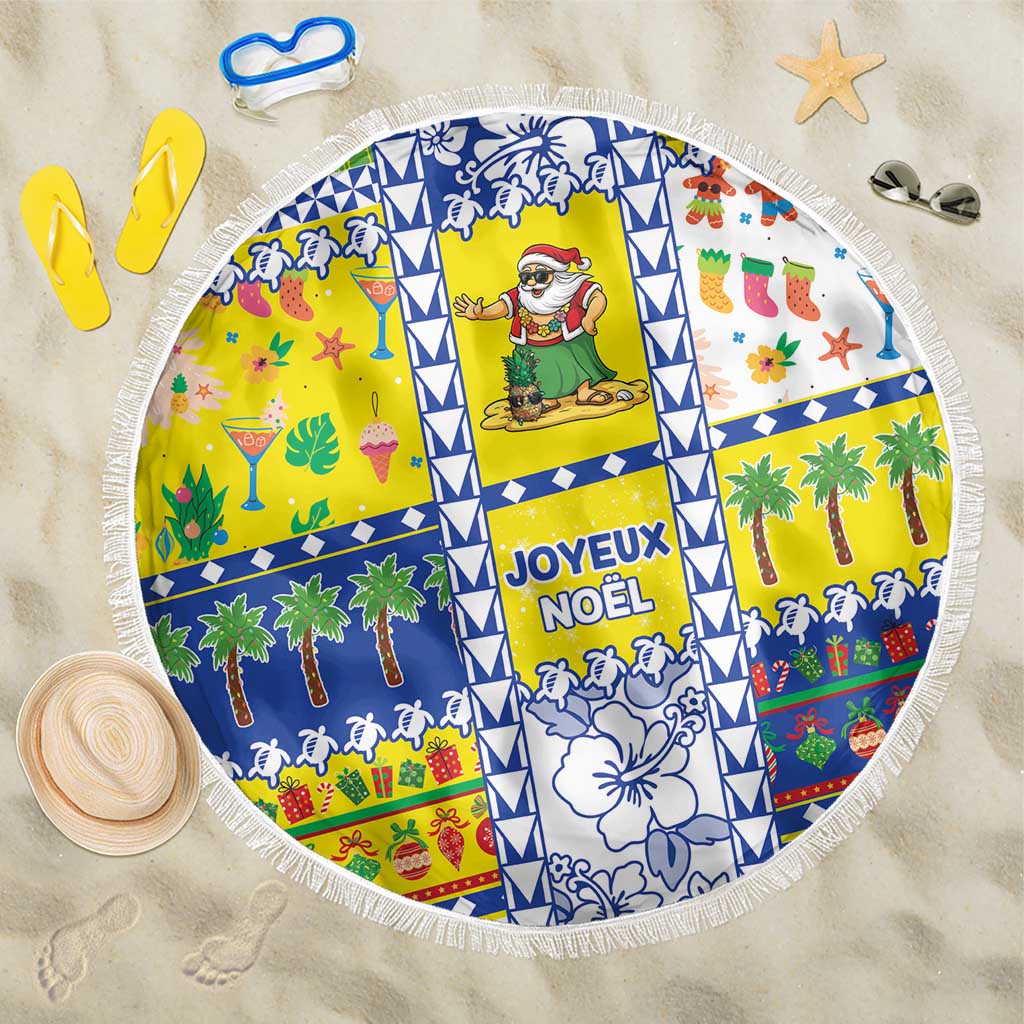 New Caledonia Christmas Beach Blanket Festive Beach Vibes LT05 One Size 150cm Yellow - Polynesian Pride