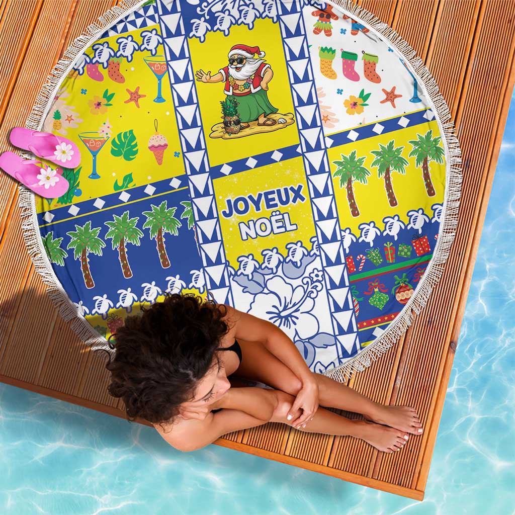New Caledonia Christmas Beach Blanket Festive Beach Vibes LT05 - Polynesian Pride
