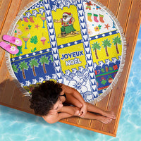New Caledonia Christmas Beach Blanket Festive Beach Vibes LT05 - Polynesian Pride
