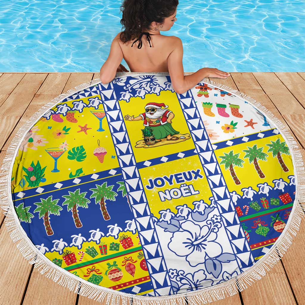 New Caledonia Christmas Beach Blanket Festive Beach Vibes LT05 - Polynesian Pride