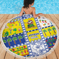 New Caledonia Christmas Beach Blanket Festive Beach Vibes LT05 - Polynesian Pride