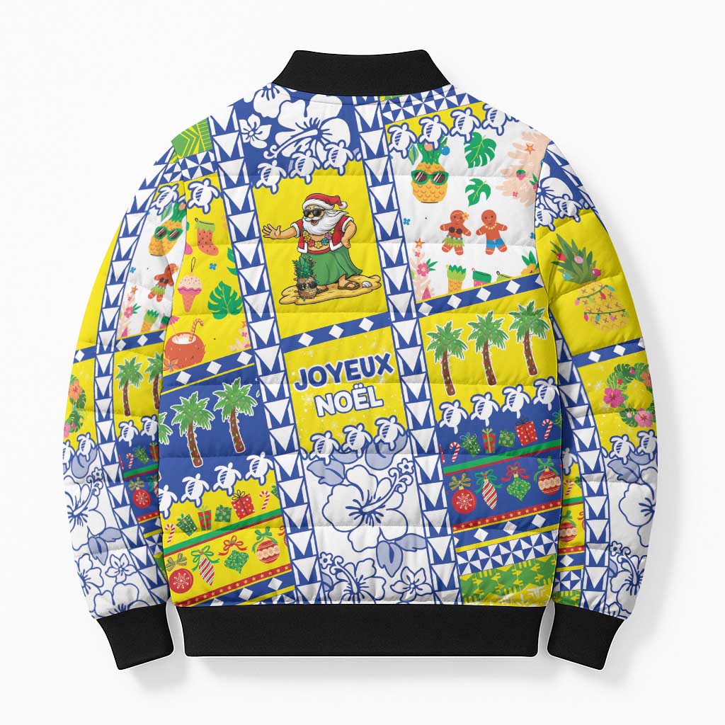 New Caledonia Christmas Bomber Puffer Jacket Festive Beach Vibes LT05 - Polynesian Pride