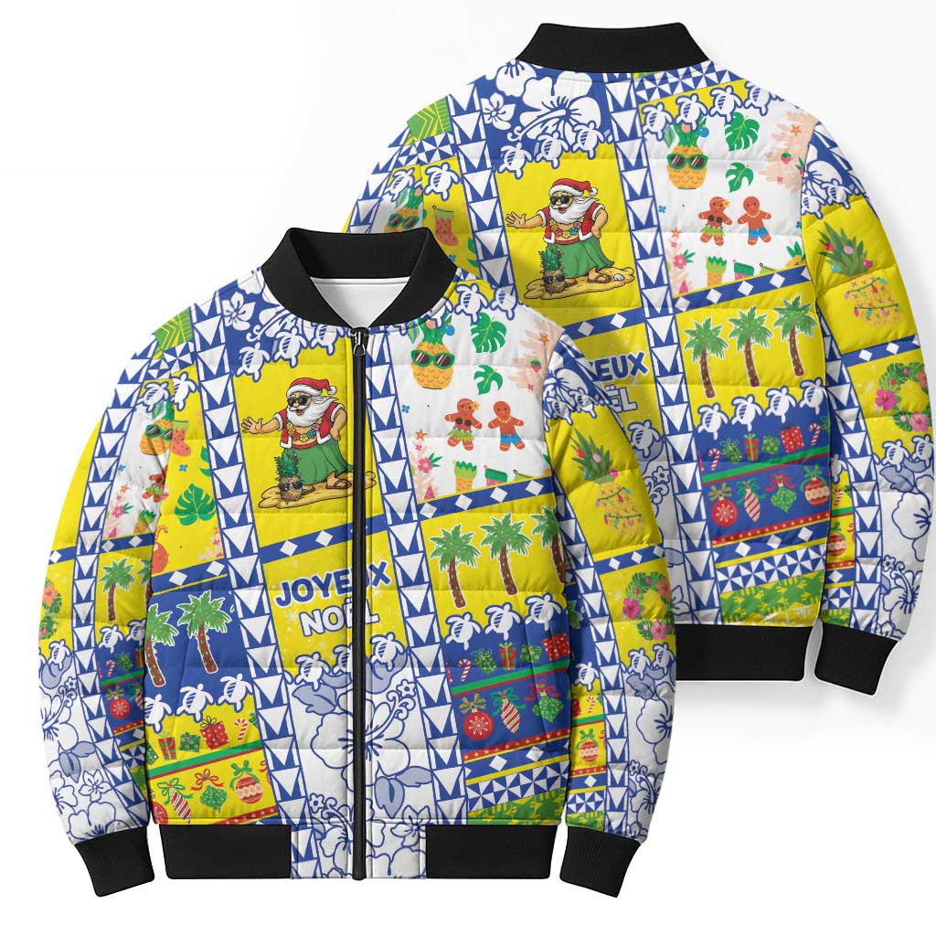 New Caledonia Christmas Bomber Puffer Jacket Festive Beach Vibes LT05 - Polynesian Pride