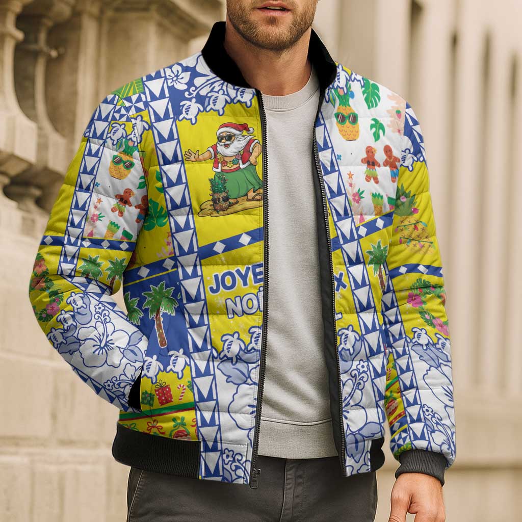 New Caledonia Christmas Bomber Puffer Jacket Festive Beach Vibes LT05 - Polynesian Pride