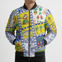 New Caledonia Christmas Bomber Puffer Jacket Festive Beach Vibes LT05 - Polynesian Pride