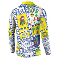 New Caledonia Christmas Button Sweatshirt Festive Beach Vibes LT05 - Polynesian Pride
