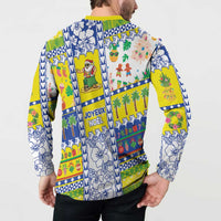 New Caledonia Christmas Button Sweatshirt Festive Beach Vibes LT05 - Polynesian Pride