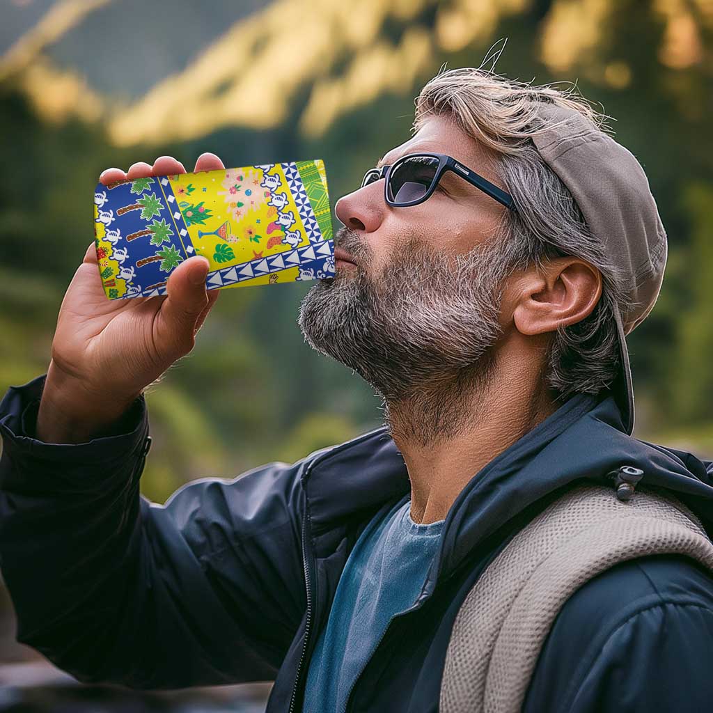 New Caledonia Christmas 4 in 1 Can Cooler Tumbler Festive Beach Vibes - Polynesian Pride
