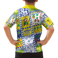 New Caledonia Christmas Family Matching Off Shoulder Short Dress and Hawaiian Shirt Festive Beach Vibes - Polynesian Pride