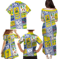 New Caledonia Christmas Family Matching Puletasi and Hawaiian Shirt Festive Beach Vibes - Polynesian Pride