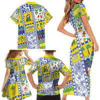 New Caledonia Christmas Family Matching Short Sleeve Bodycon Dress and Hawaiian Shirt Festive Beach Vibes - Polynesian Pride