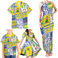 New Caledonia Christmas Family Matching Tank Maxi Dress and Hawaiian Shirt Festive Beach Vibes - Polynesian Pride