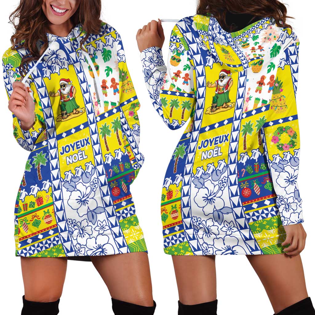 New Caledonia Christmas Hoodie Dress Festive Beach Vibes - Polynesian Pride