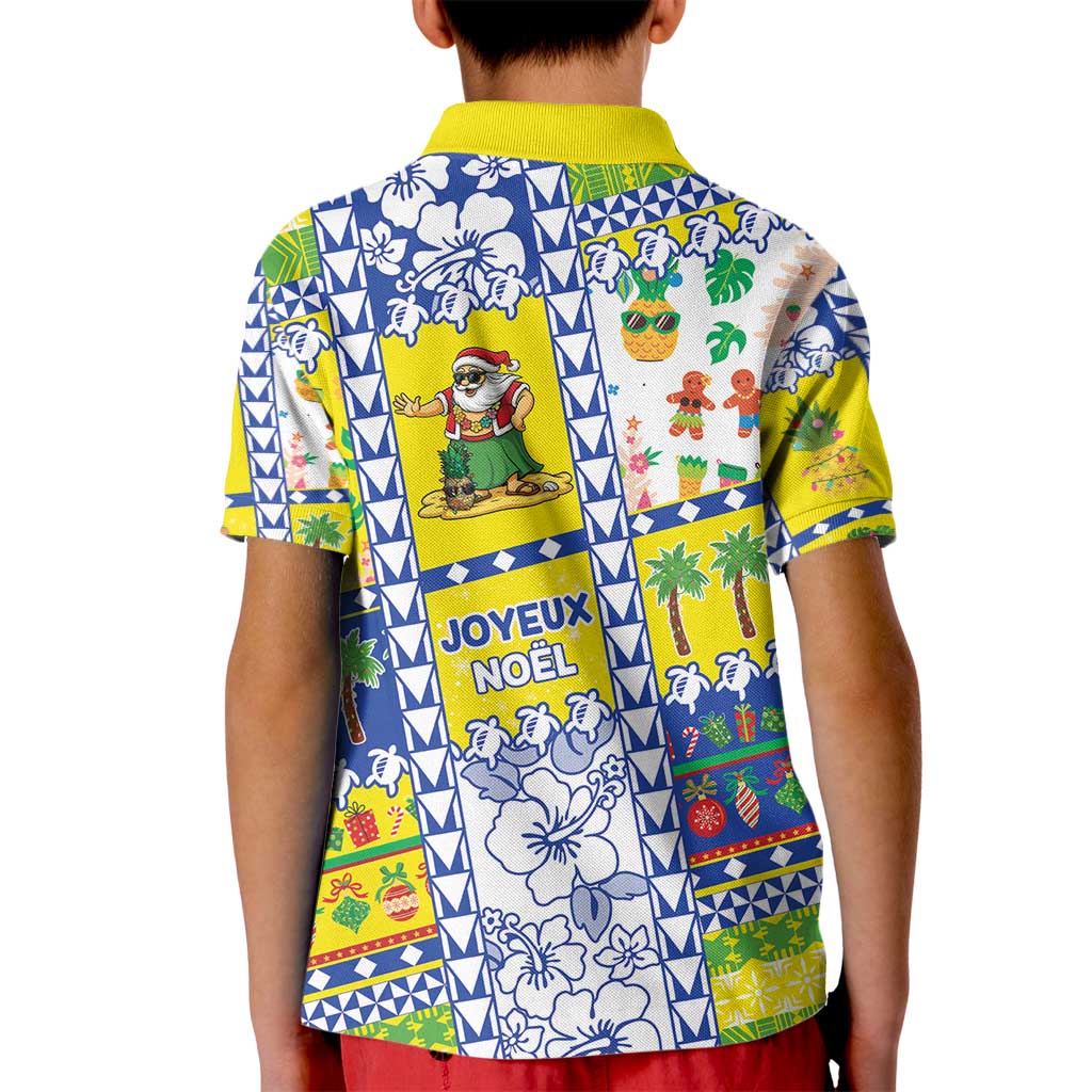 New Caledonia Christmas Kid Polo Shirt Festive Beach Vibes - Polynesian Pride