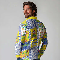 New Caledonia Christmas Long Sleeve Polo Shirt Festive Beach Vibes LT05 - Polynesian Pride