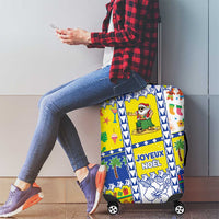 New Caledonia Christmas Luggage Cover Festive Beach Vibes - Polynesian Pride