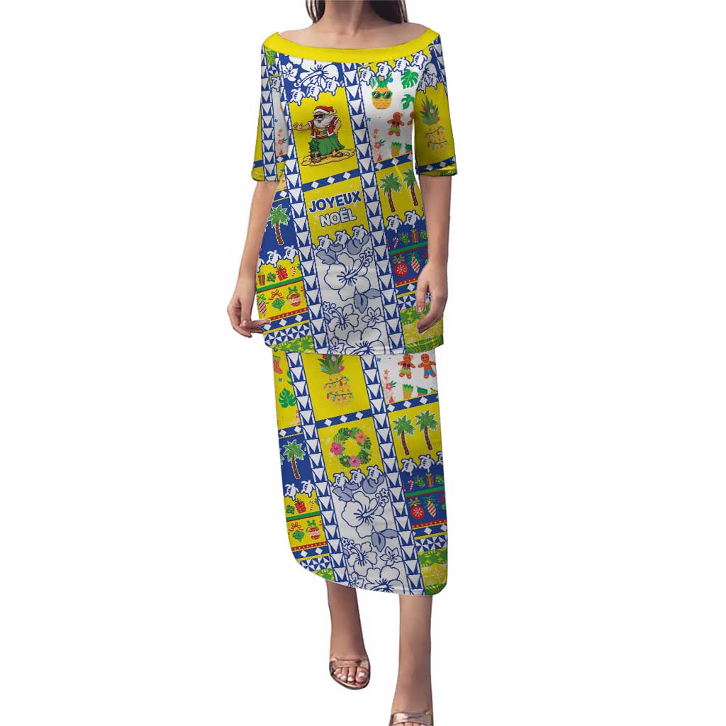 New Caledonia Christmas Puletasi Festive Beach Vibes - Polynesian Pride