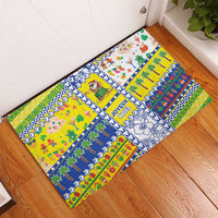 New Caledonia Christmas Rubber Doormat Festive Beach Vibes LT05 - Polynesian Pride