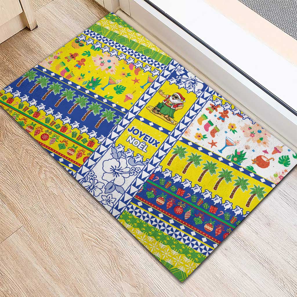 New Caledonia Christmas Rubber Doormat Festive Beach Vibes LT05 - Polynesian Pride