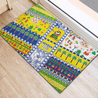 New Caledonia Christmas Rubber Doormat Festive Beach Vibes LT05 - Polynesian Pride