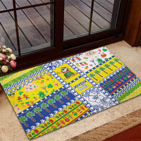 New Caledonia Christmas Rubber Doormat Festive Beach Vibes LT05 - Polynesian Pride
