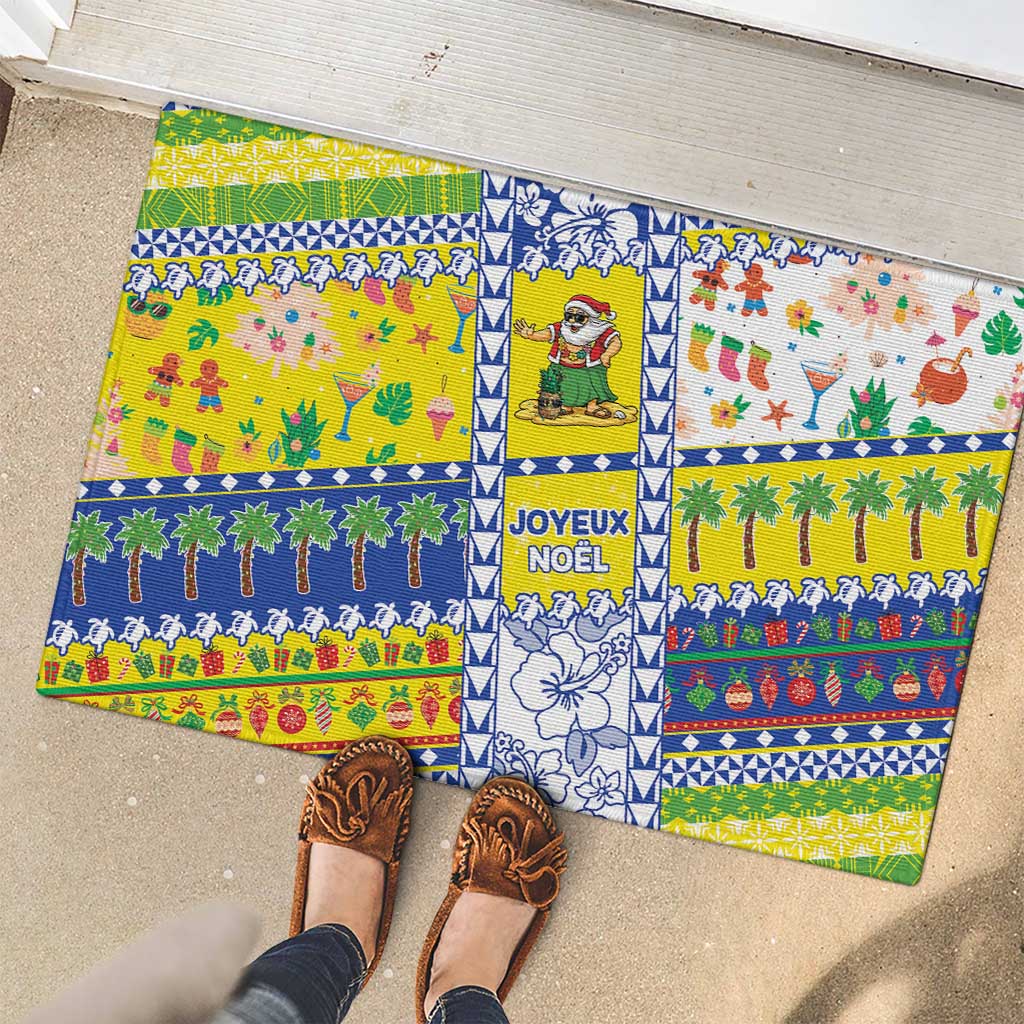 New Caledonia Christmas Rubber Doormat Festive Beach Vibes LT05 - Polynesian Pride