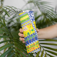 New Caledonia Christmas Skinny Tumbler Festive Beach Vibes - Polynesian Pride