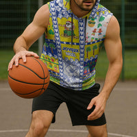 New Caledonia Christmas Sleeveless Hoodie Festive Beach Vibes LT05 - Polynesian Pride