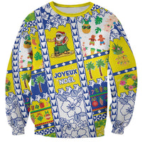New Caledonia Christmas Sweatshirt Festive Beach Vibes LT05 Unisex Yellow - Polynesian Pride