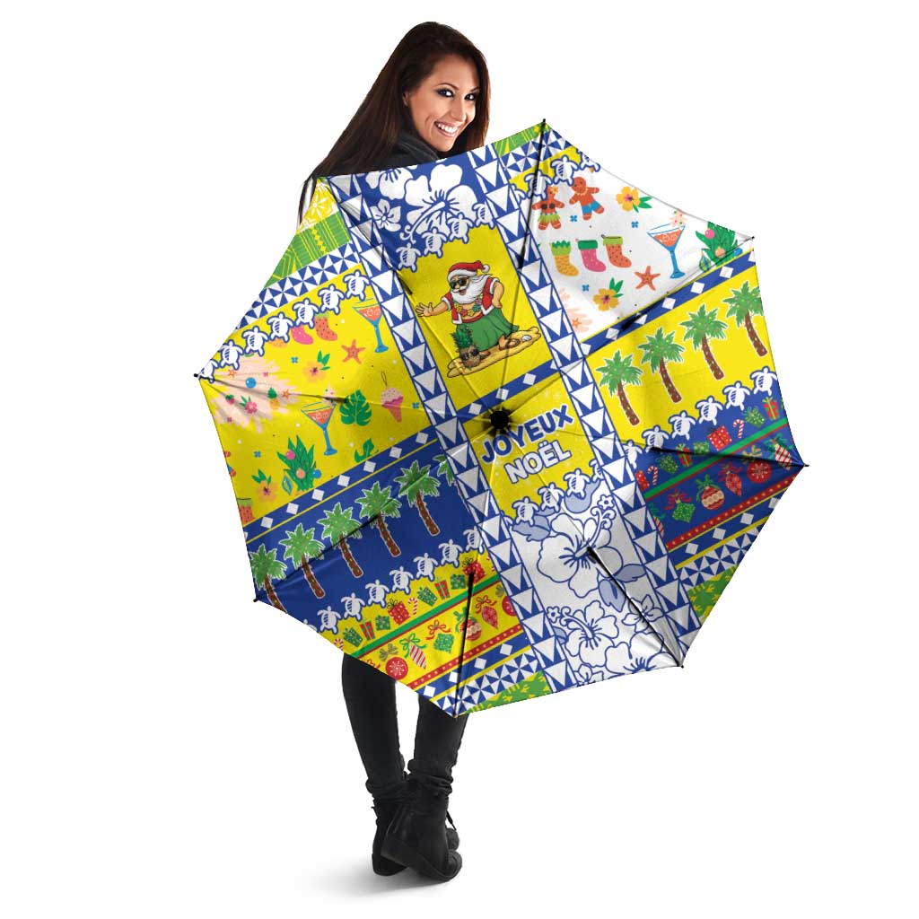 New Caledonia Christmas Umbrella Festive Beach Vibes - Polynesian Pride