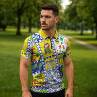 New Caledonia Christmas Zipper Polo Shirt Festive Beach Vibes - Polynesian Pride