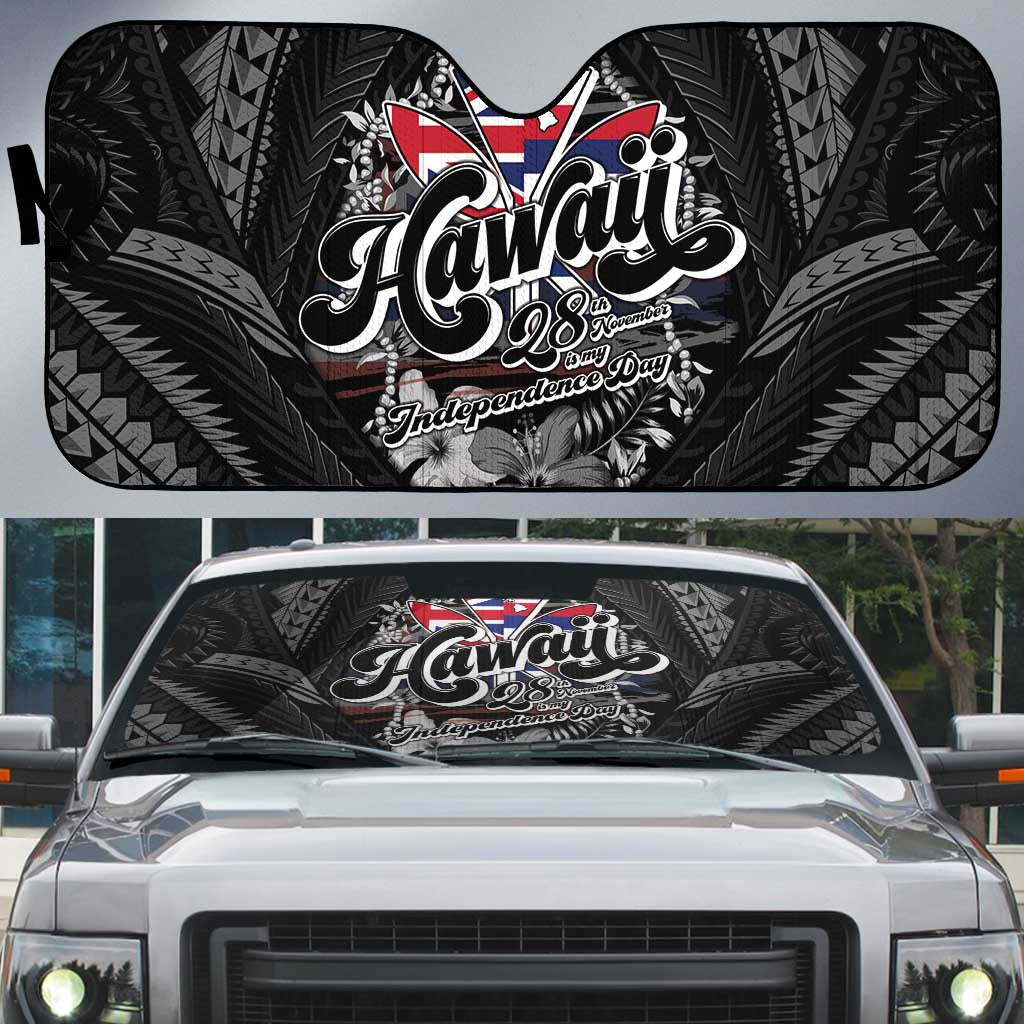 Hawaii November 28th Auto Sun Shade Kanaka Maoli Tribal Pattern - Polynesian Pride