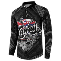 Hawaii November 28th Button Sweatshirt Kanaka Maoli Tribal Pattern - Polynesian Pride