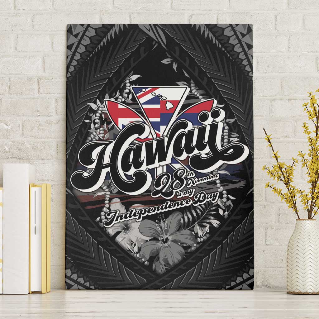 Hawaii November 28th Canvas Wall Art Kanaka Maoli Tribal Pattern - Polynesian Pride