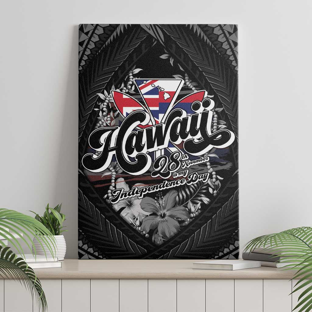 Hawaii November 28th Canvas Wall Art Kanaka Maoli Tribal Pattern - Polynesian Pride