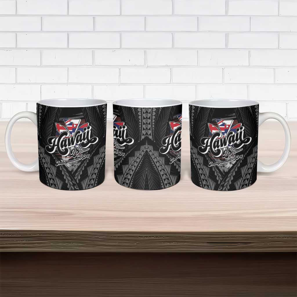 Hawaii November 28th Ceramic Mug Kanaka Maoli Tribal Pattern - Polynesian Pride