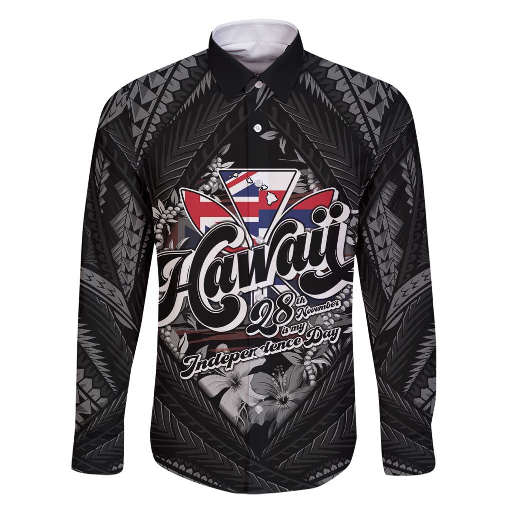 Hawaii November 28th Family Matching Long Sleeve Bodycon Dress and Hawaiian Shirt Kanaka Maoli Tribal Pattern - Polynesian Pride